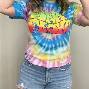 PINK FLOYD Tie‎ Dye Band Retro Groovy Graphic Tee Sz L